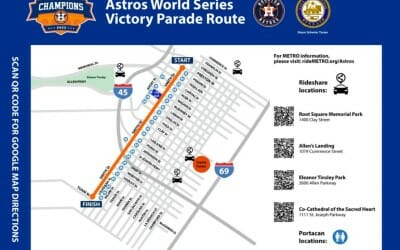 Houston Astros World Series Parade Map November 7 – Houston