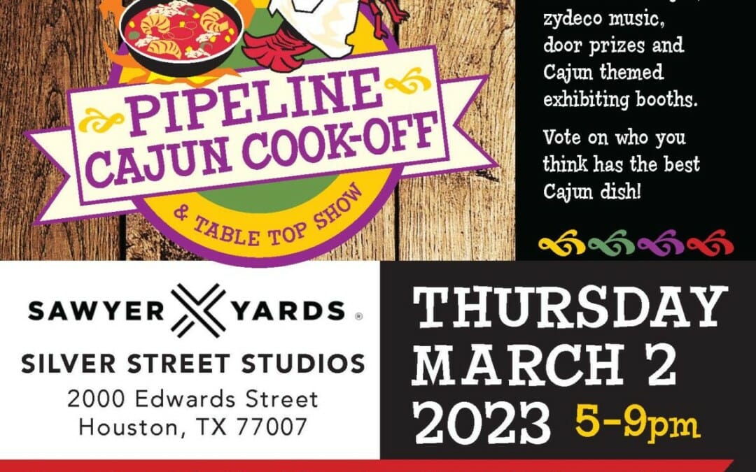 Pipeline Cajun Cook Off & Table Top Show is returning on Thursday March 2, 2023 to Sawyer Yards