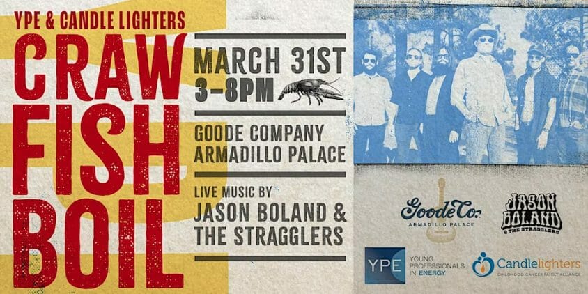 Register now for the YPE & Candlelighters Crawfish Boil & Concert March 31, 2023 – Houston