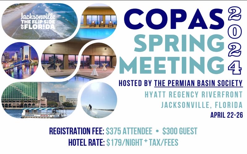 Register Now for the The Council of Petroleum Accountants Societies COPAS 2024 Spring Meeting – Jacksonville, FL