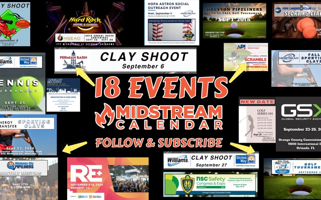 FALL Events Filling Up! 18 Events Up on Midstream Calendar for September 2024