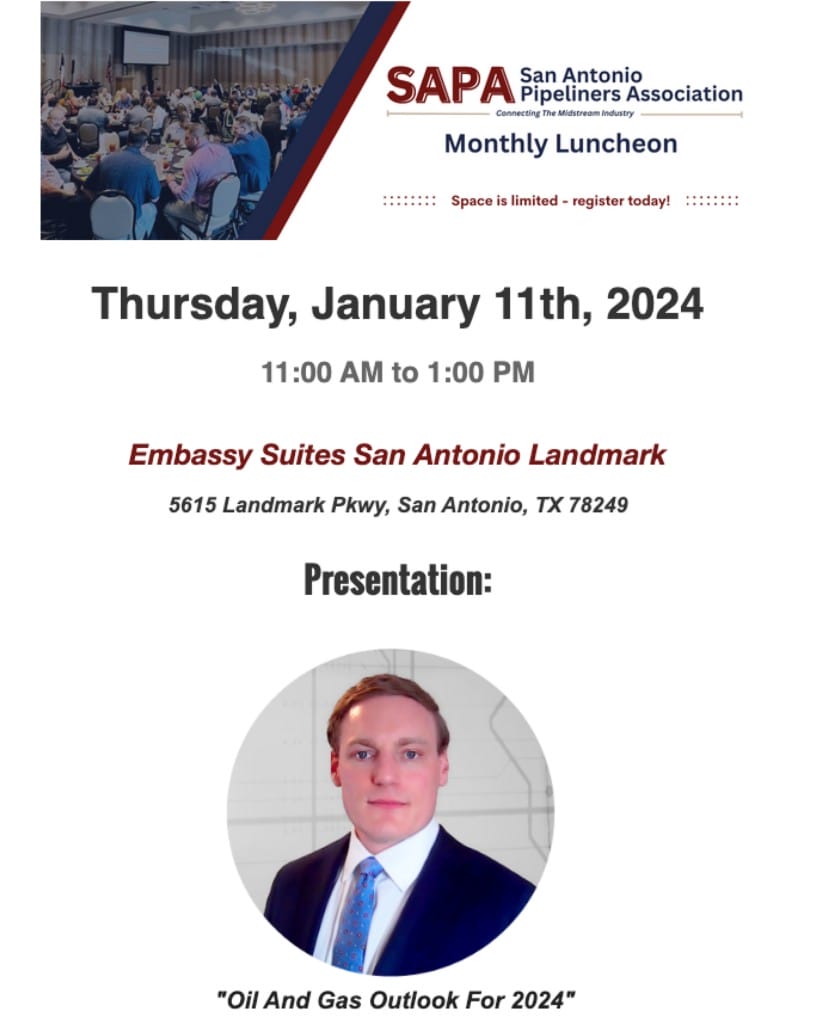 Register for the SAPA January Luncheon San Antonio Pipeliners