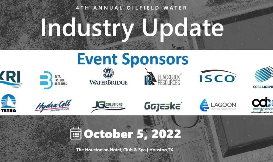 Register Now for the 4th Annual Oilfield Water Industry Update 10/5 – Houston by Oilfield Water Connection