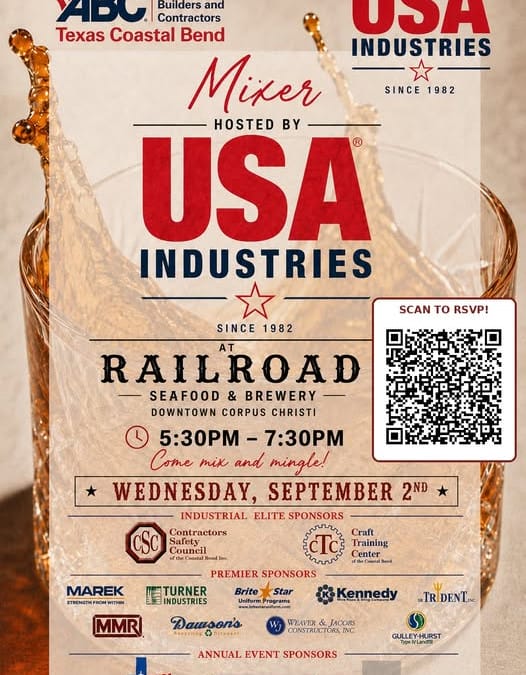 Register Now for the Associated Builders and Contractors (ABC) Texas Coastal Bend RGV Council Networking Event – Sept 2, 2026 – Corpus Christi, TX