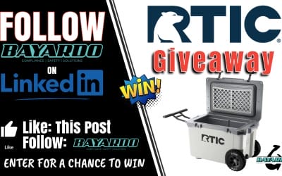 12K Follower GIVEAWAY : RTIC Cooler with Wheels courtesy of Bayardo Safety – Rules Listed Below
