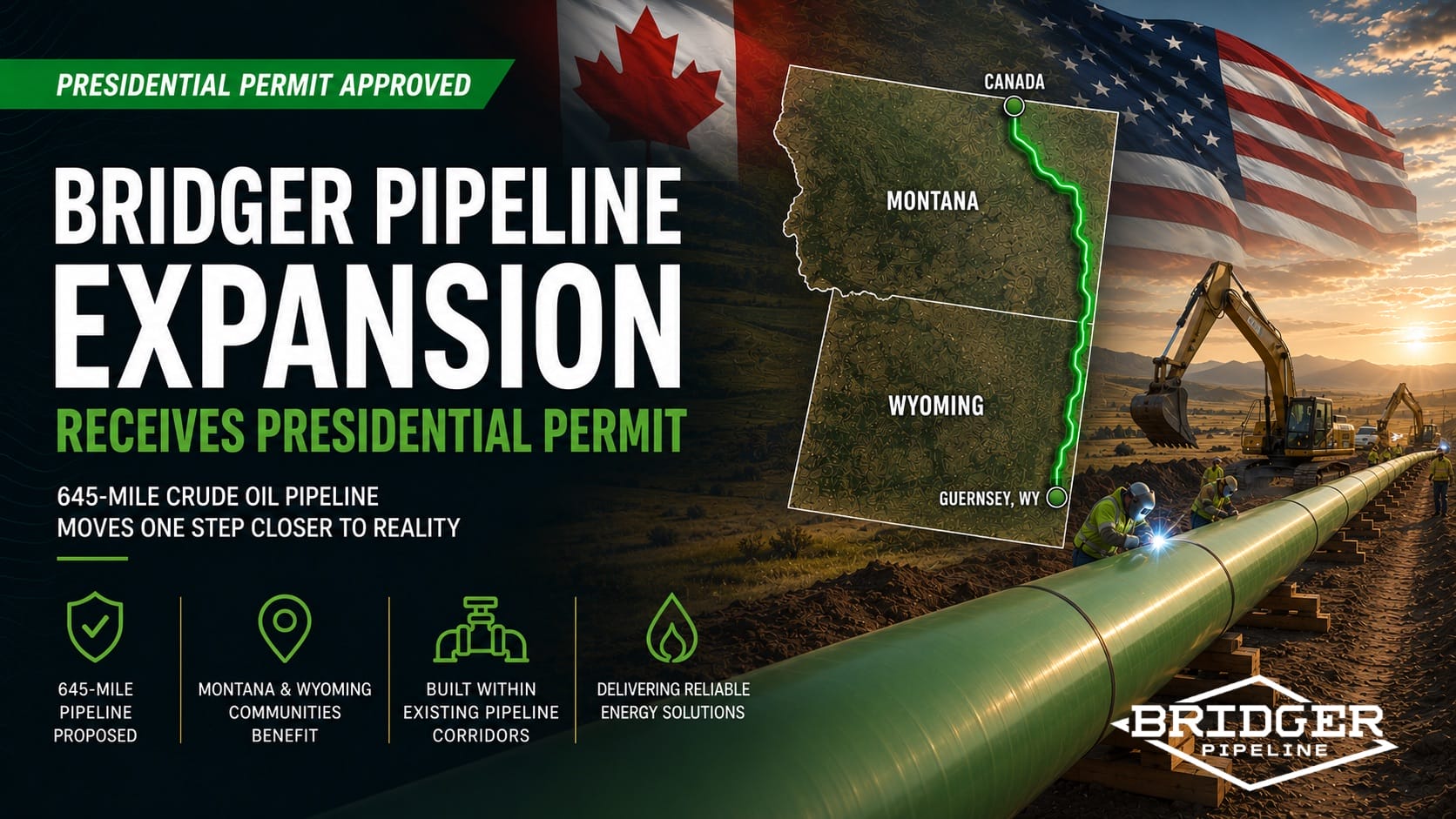 Bridger Pipeline Expansion LLC Receives Presidential Permit to Ship Canadian Crude into the US Allstream