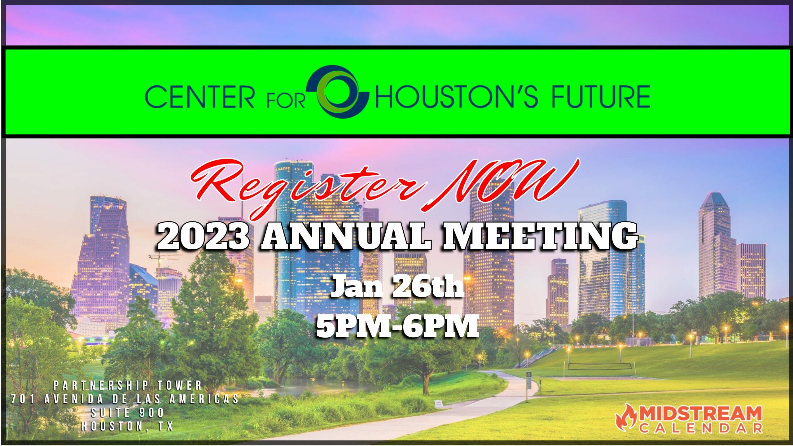 Register Now for the Center for Houston's Future 2023 Annual Meeting