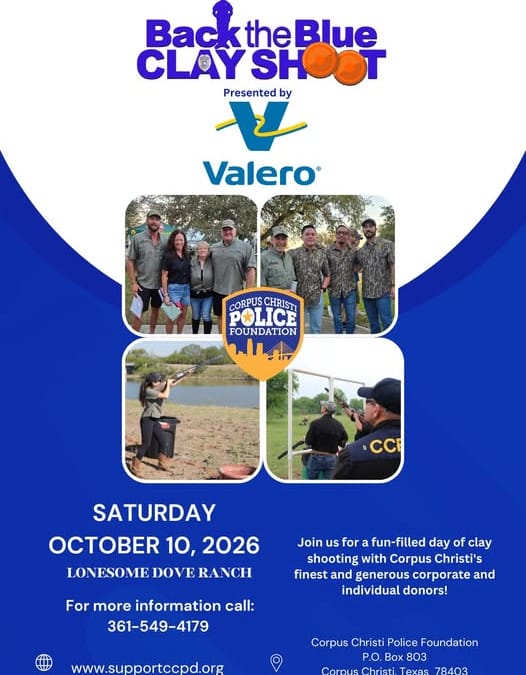Register Now for the Corpus Christi Police Foundation 9th Annual Back the Blue Clay Shoot – Oct 10, 2026 – Southlake, TX