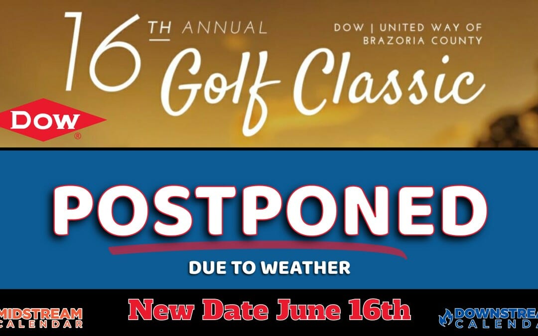 POSTPONED DUE TO WEATHER: 16th Annual DOW | United Way of Brazoria County Golf Tournament June 16, 2023 – Lake Jackson