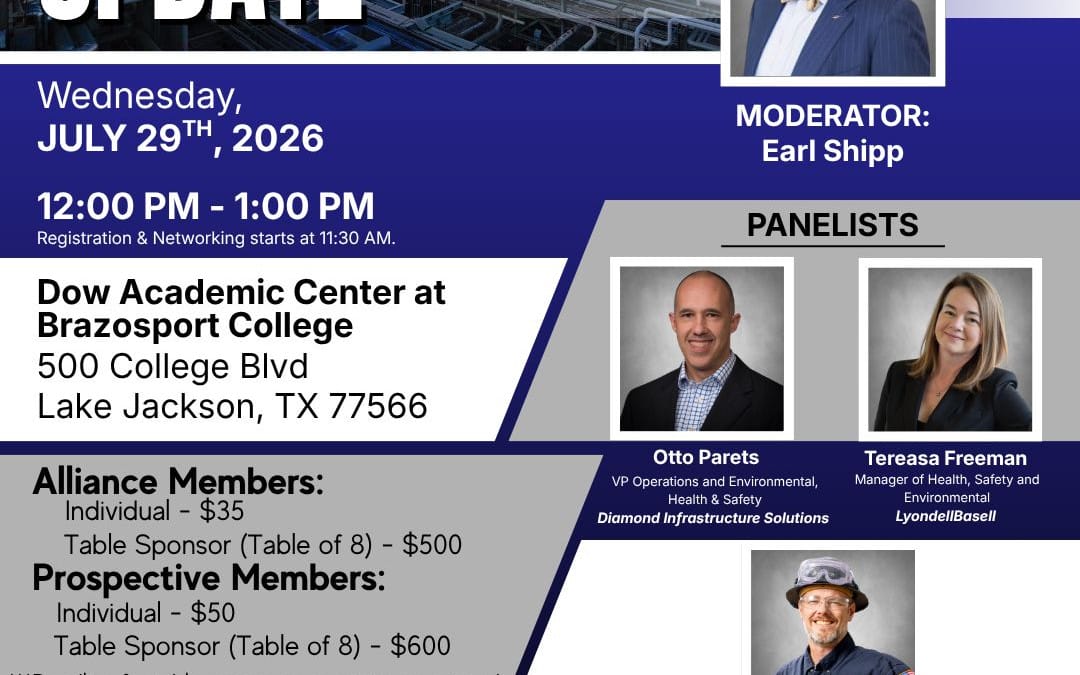 Register Now for the Economic Development Alliance for Brazoria County 2026 Annual Industry Update – July 29, 2026 – Lake Jackson, TX
