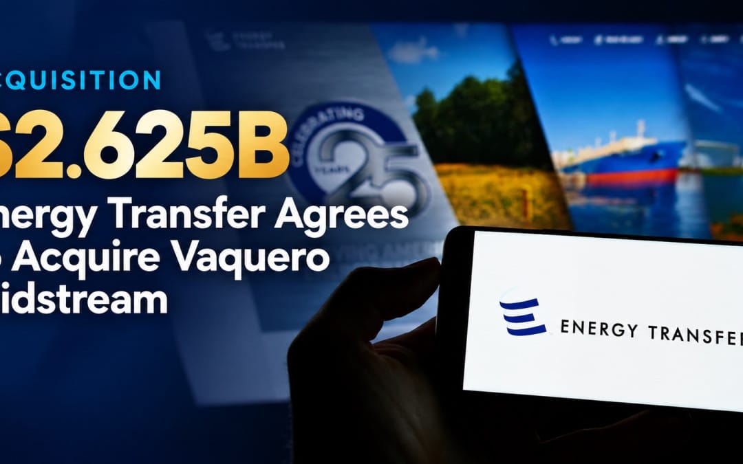 Energy Transfer Agrees to Acquire Vaquero Midstream in $2.625 Billion Delaware Basin Transaction
