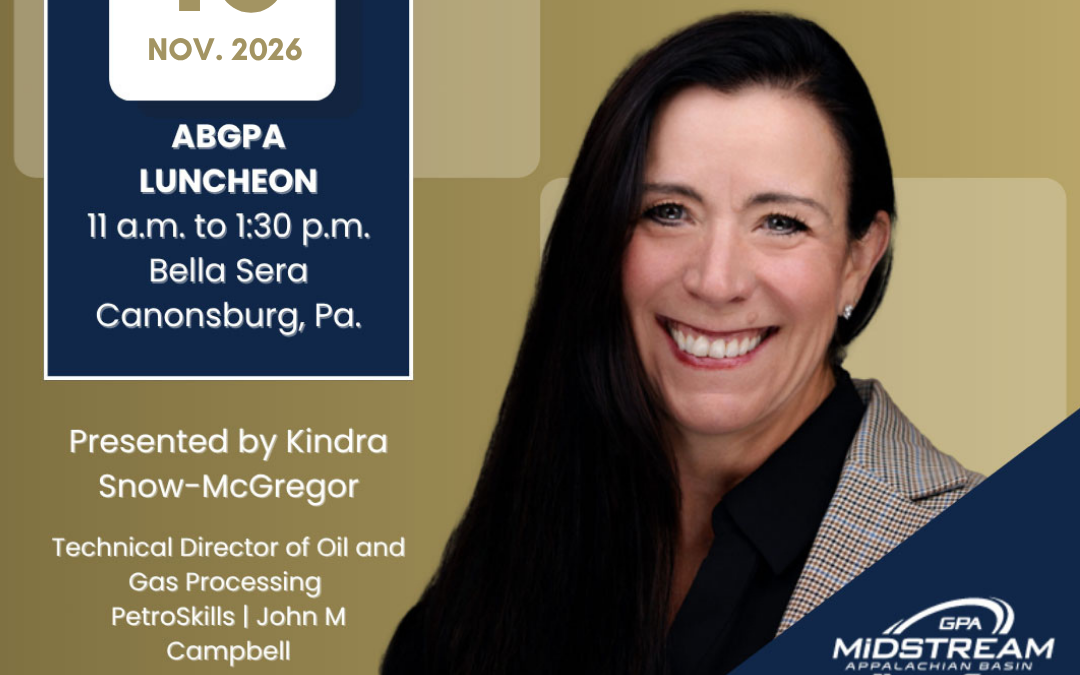 Register Now for the GPA Midstream Appalachian Basin November Luncheon 2026 – Nov 10, 2026 – Canonsburg, PA