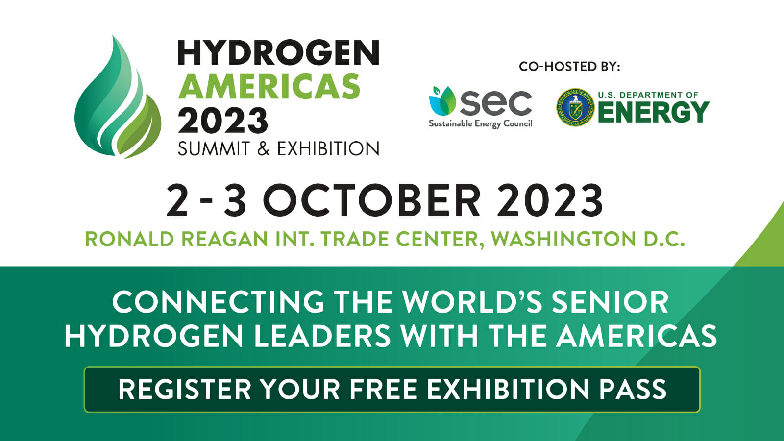 Register Now for the Hydrogen Americas Summit & Exhibition October 2, 3 ...