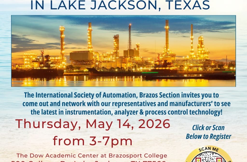 Register Now for the ISA Brazos Section 44th Annual Automation Expo – May 14, 2026 – Lake Jackson, TX