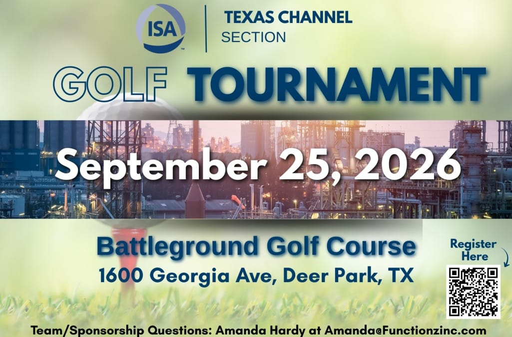 Register Now for the ISA Texas Channel Section 2026 Golf Tournament – September 25, 2026 – Deer Park, TX