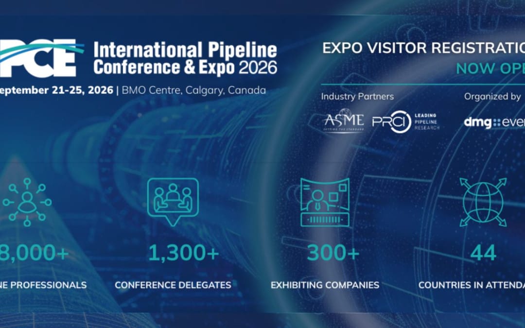 Register Now for the International Pipeline Conference and Expo 2026 – September 21 – September 25, 2026 – Calgary, CA