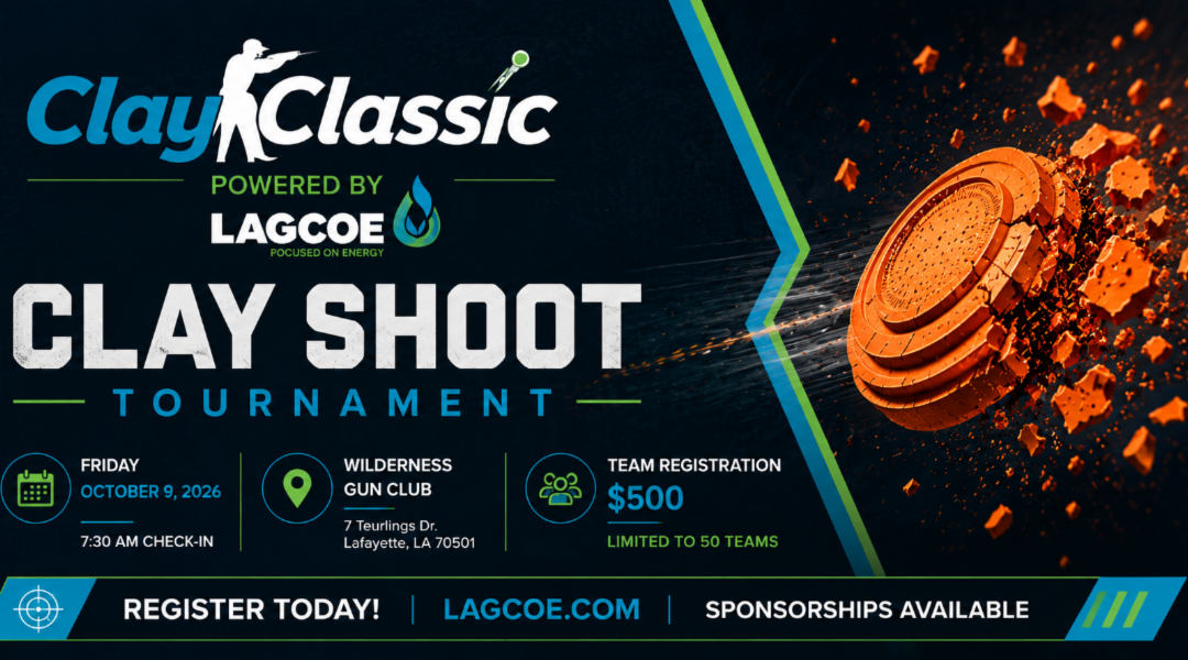 Register Now for the LAGCOE 2026 Clay Classic Tournament – Oct 9, 2026 – Lafayette, LA