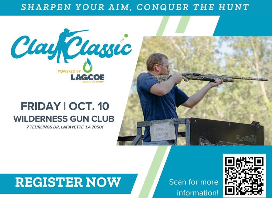 Register Now for the Lagcoe 2025 Clay Classic – October 10, 2025 – Lafayette, LA
