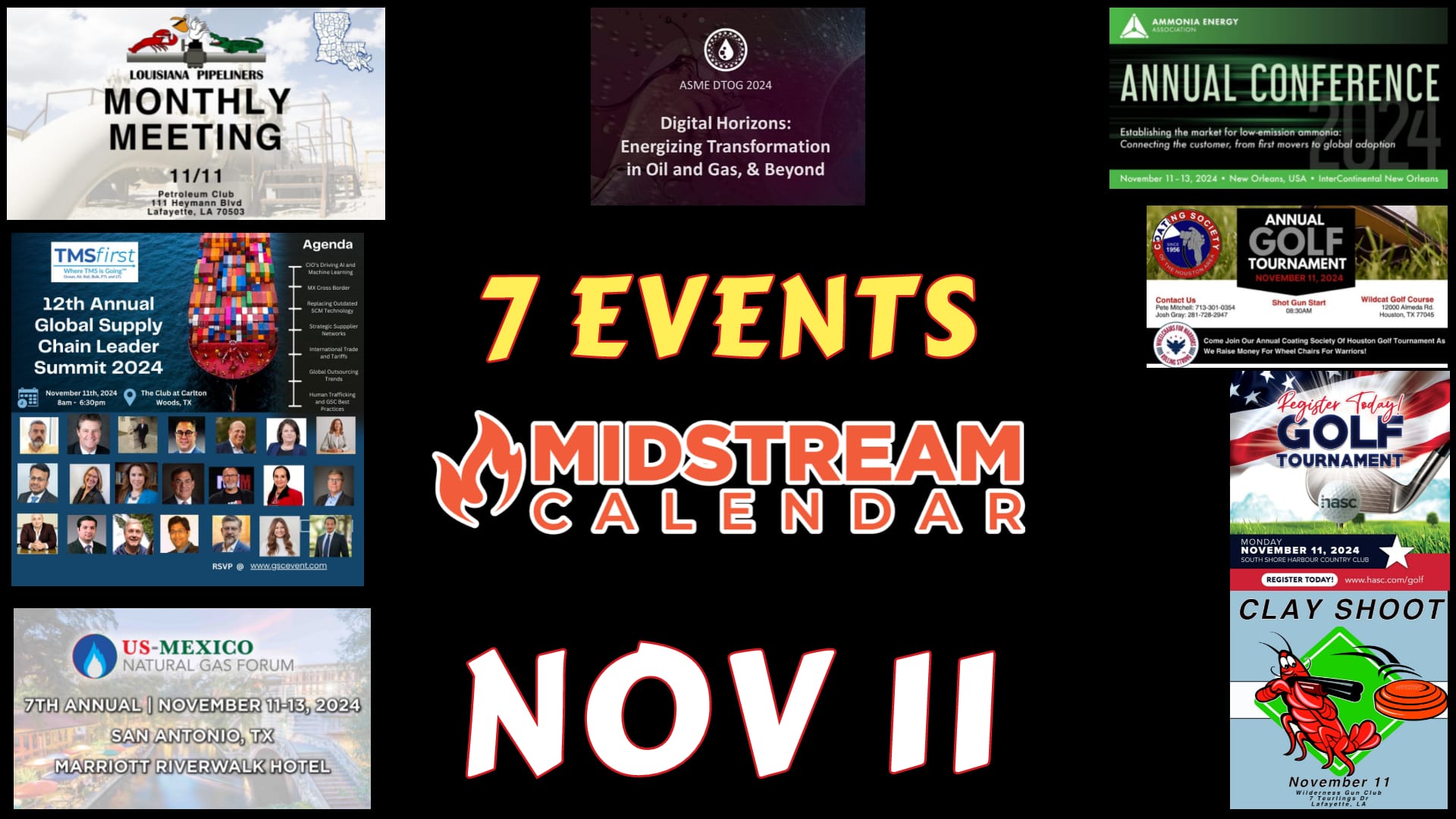 7 EVENTS Today – Nov 11, 2024 in Midstream