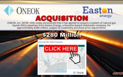 BREAKING May 13: ONEOK To Acquire Strategic Gulf Coast NGL Pipelines for $280 Million