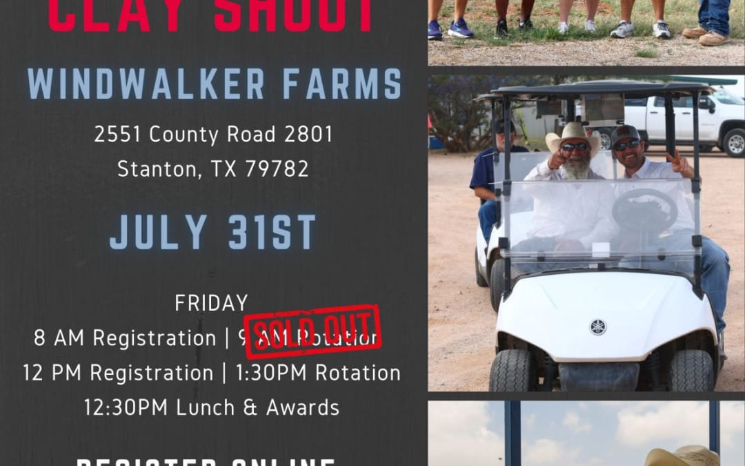 Register Now for the Permian Basin Association of Pipeliners (PBAP) 8th Annual Clay Shoot – July 31, 2026 – Stanton, TX