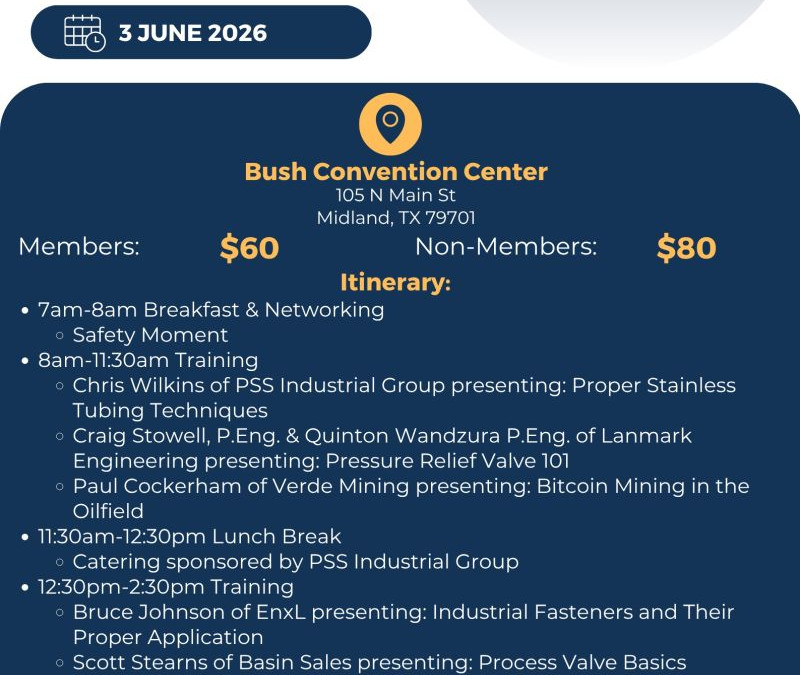 Join Us for the GPA Midstream Permian Basin GPA Technical Training Day – June 3, 2026 – Midland, TX