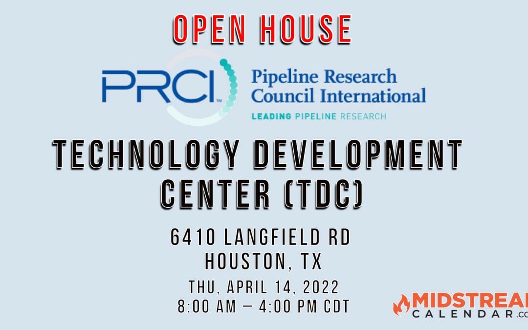 Register Here for the Pipeline Research Council TDC Open House April 14th – Houston