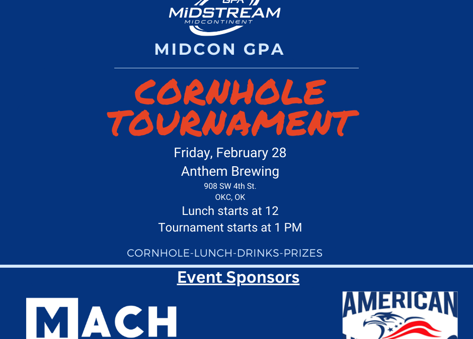 Register now for the GPA Midstream Midcontinent Cornhole Tournament February 28 , 2025 – OKC