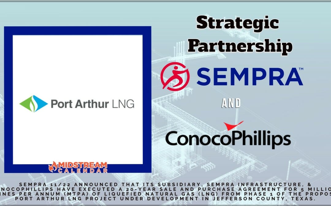 On 11/22 – Sempra Announced Strategic Partnership with ConocoPhillips for Port Arthur LNG