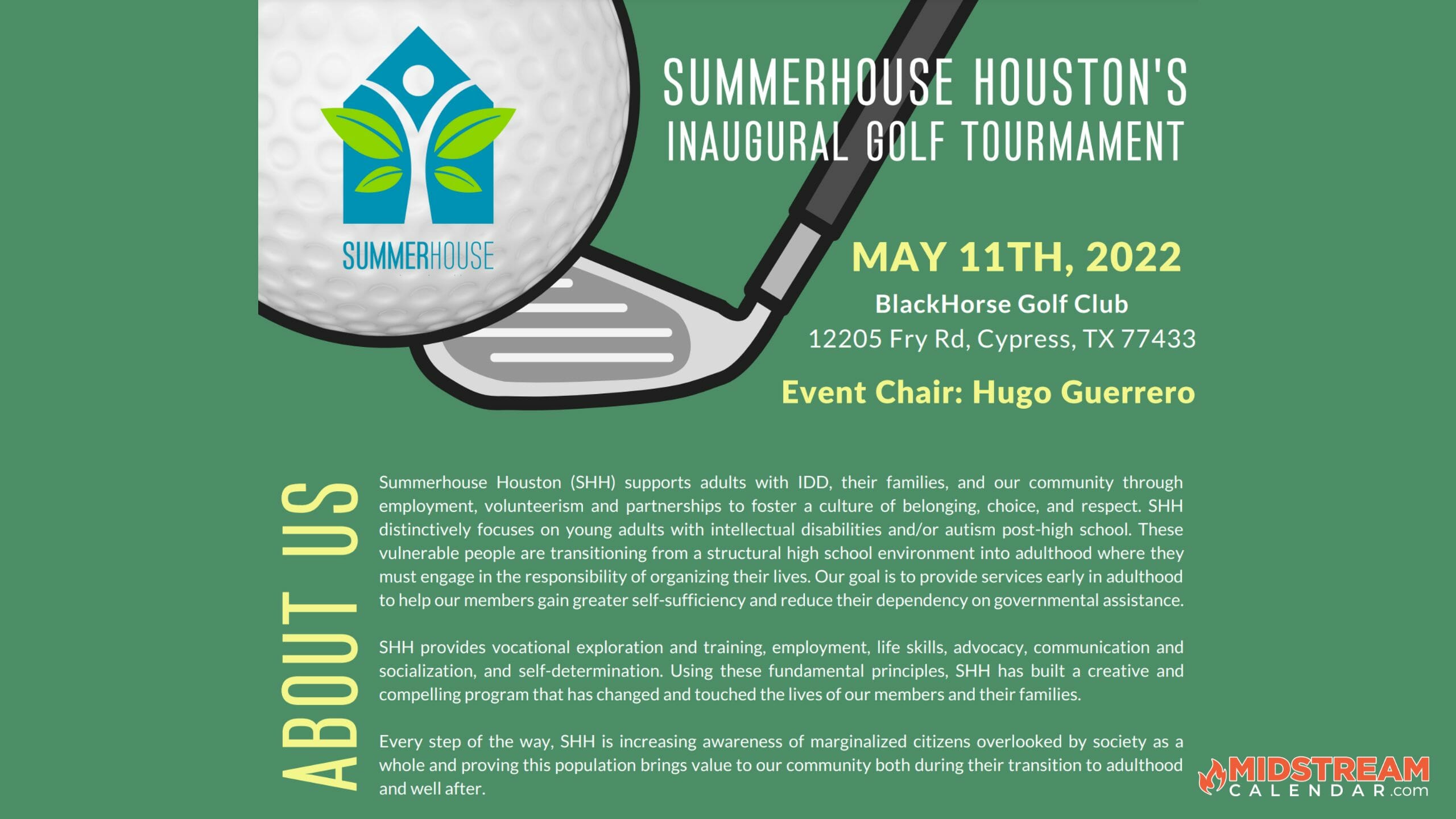 Register Here for Summerhouse Houston Inaugural Golf Tournament May