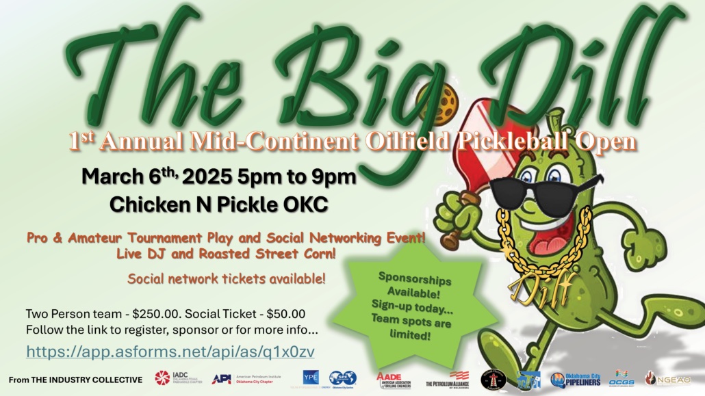 Register for the OKC: “The Big Dill” The Industry Collective Mid-Con Oilfield Pickleball Open March 6, 2025