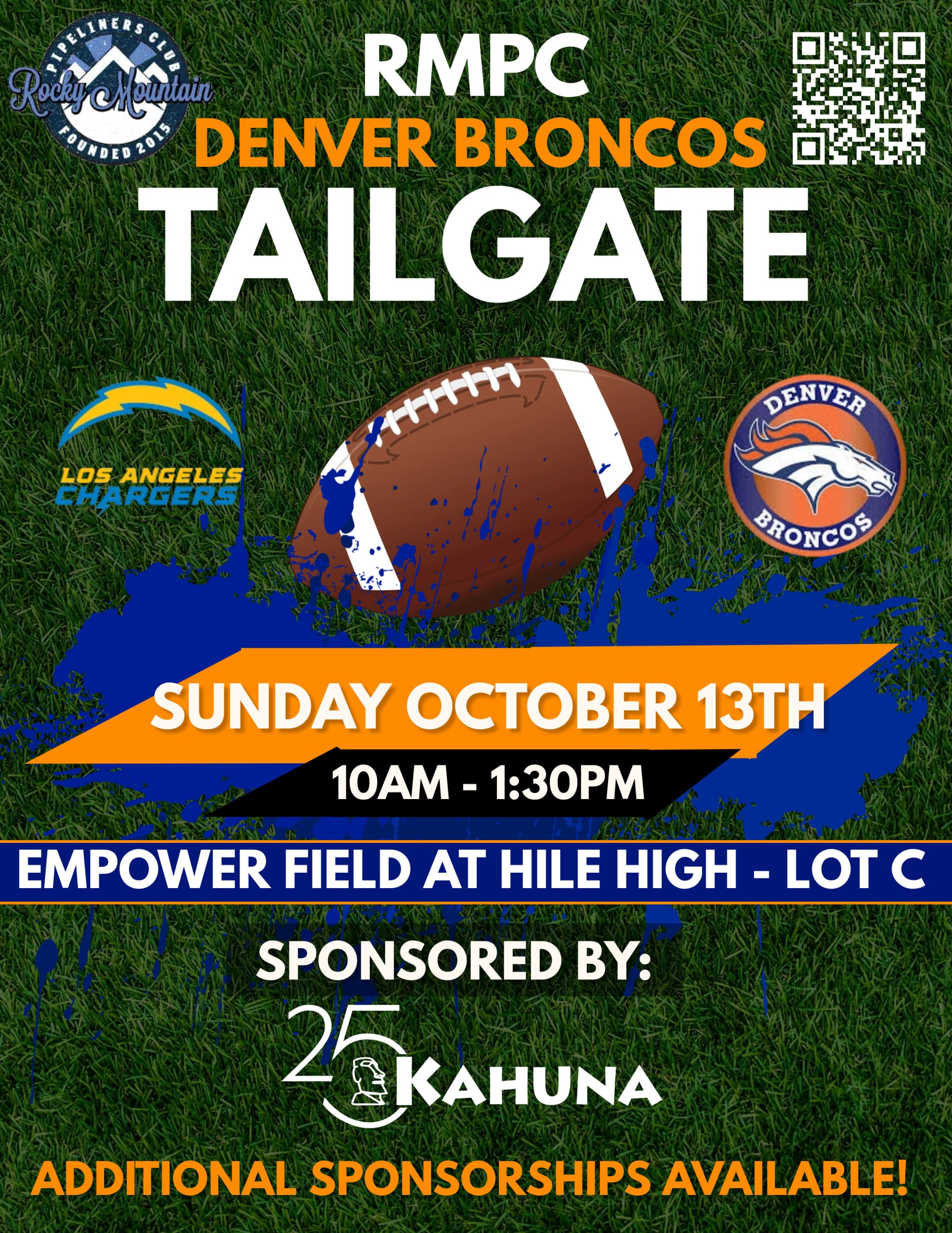 RMPC Tailgate Party Sunday, October 13th 10:00am - 1:30pm