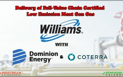 Williams Executes Agreements with Coterra and Dominion Energy for Delivery of Full-Value Chain Certified Low Emission Next Gen Gas