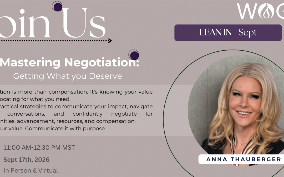 Register Now for the Women in Oil and Gas (WOGA) Colorado Mastering Negotiation – Sept 17, 2026 – Denver, CO