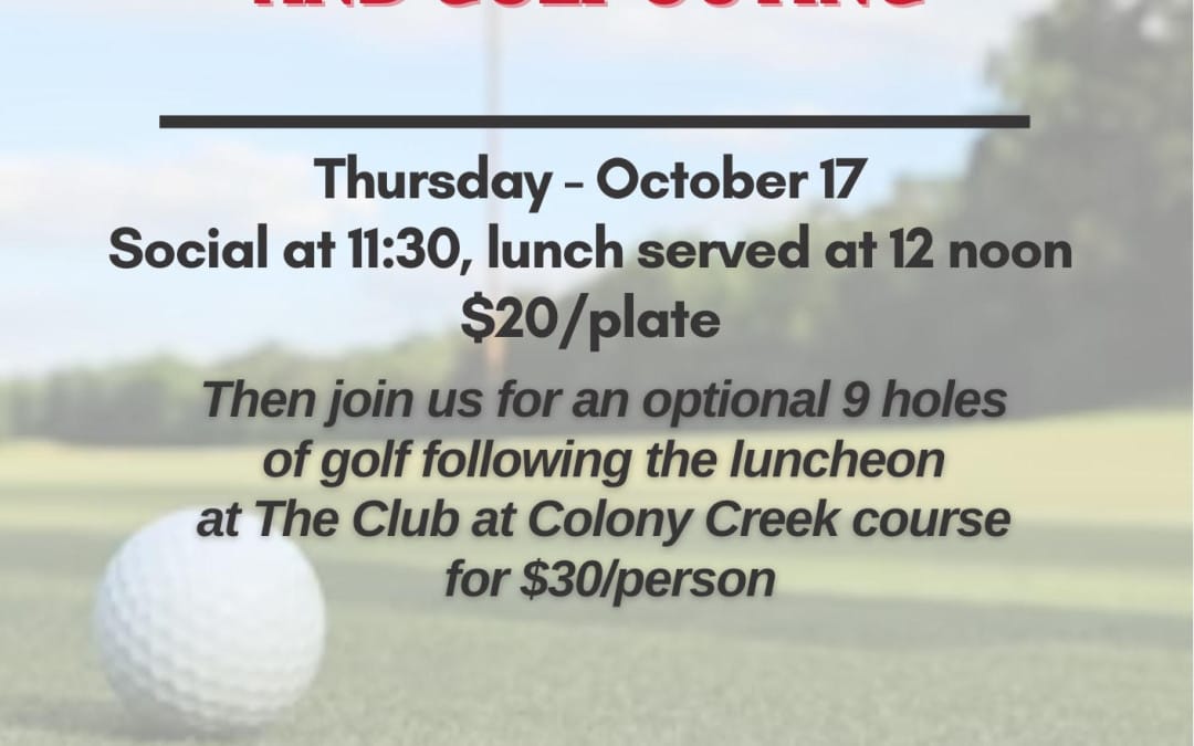 Register now for the next Victoria API Member Luncheon and Optional Golf Outing!  Be sure and RSVP by October 10th- Victoria, Tx